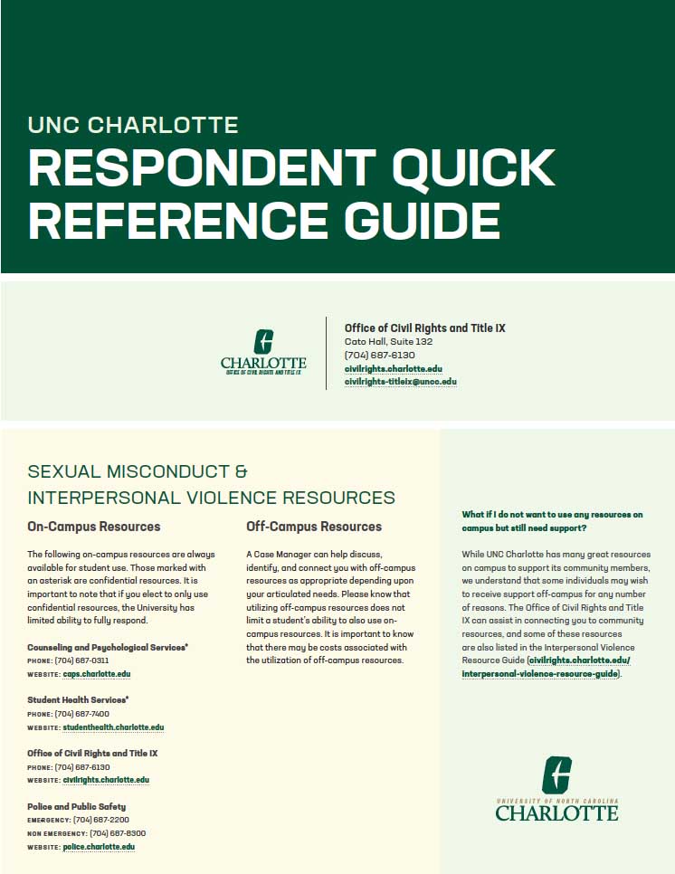 Respondent Quick Reference Guide